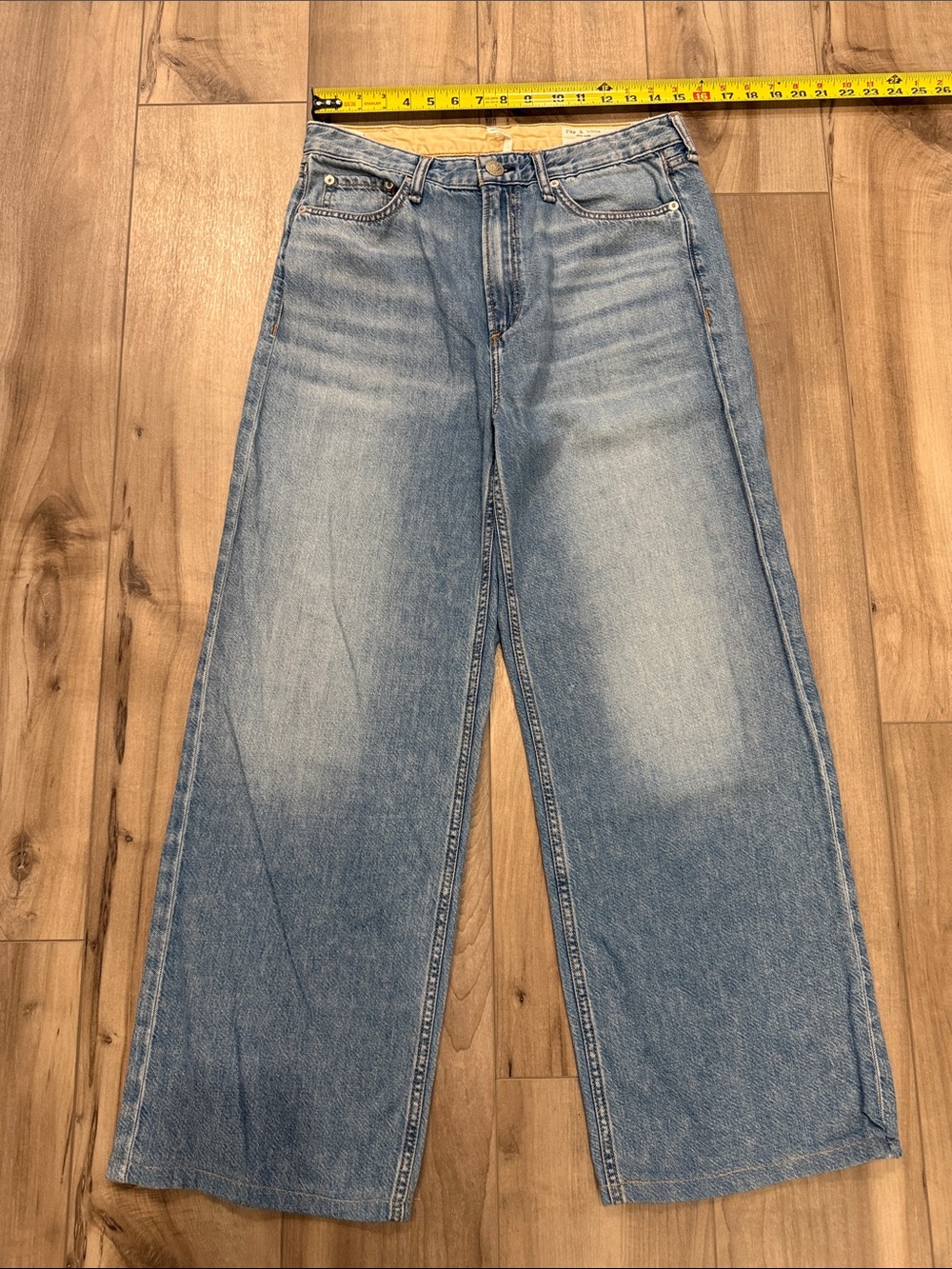 NEW rag & bone Logan Featherweight Wide Leg Jeans. Ultra Lightweight Edition 28 - Picture 7 of 11